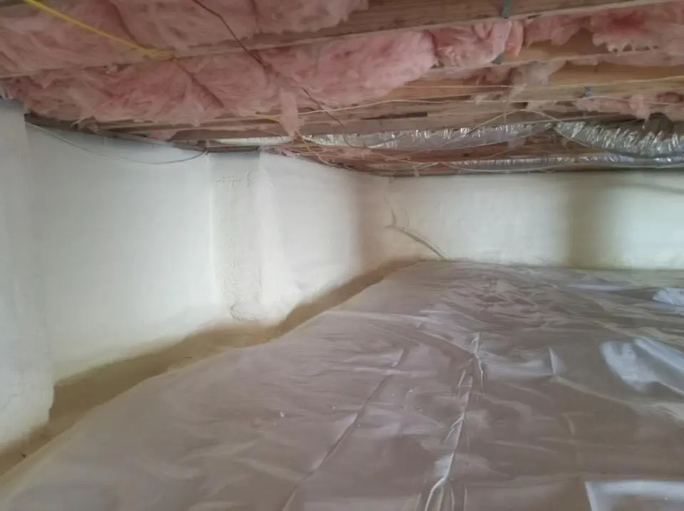 Crawl space encapsulation with closed-cell spray foam for Spray Foam Roofing in Benton Park